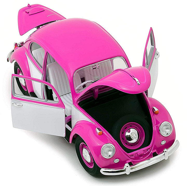 1/18 Pink & White 1967 VW Beetle Right Hand Drive_3