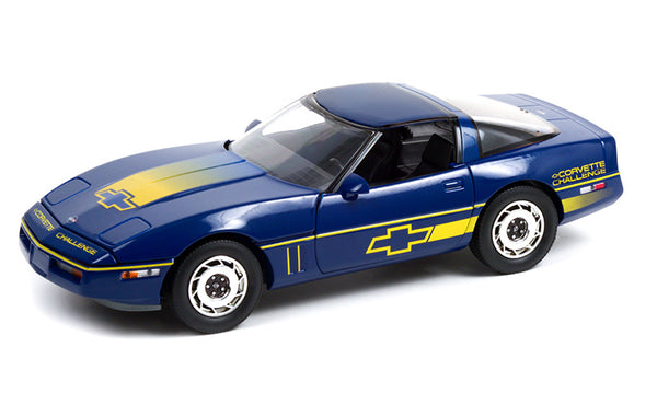 1/18 Blue with Yellow Stripes 1988 Chev Corvette C4 Challenge Race Car