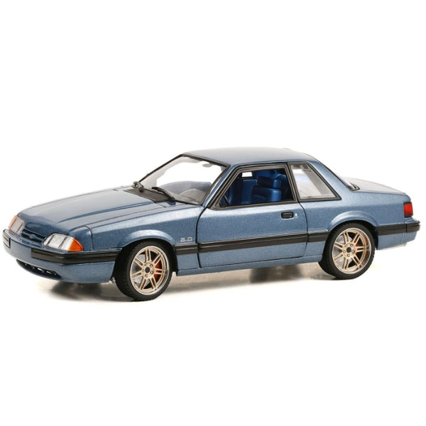 1/18 Detroit Speed Inc 1989 Ford Mustang 5.0 LX Medium Shadow Blue with Custom 7-Spoke Wheels