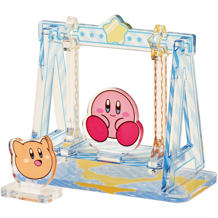 Kirby Moving Diorama Acrylic Stand (3) Swing (Kirby & Scarfy)