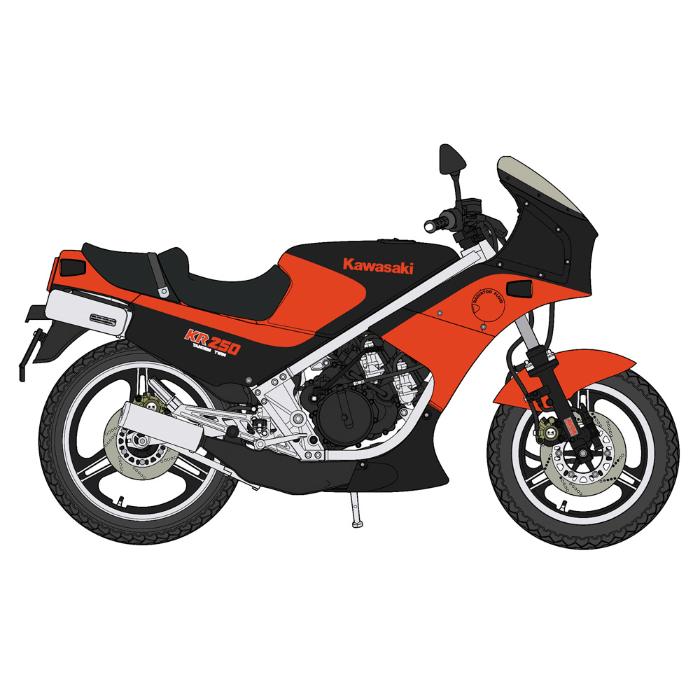 1/12  Kawasaki KR250 KR250A   BLACK/RED COLOR