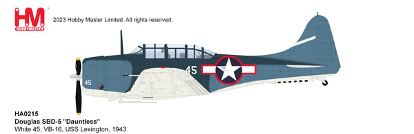 1/32 Douglas SBD-5 "Dauntless" White 45, VB-16, USS Lexington, 1943_1