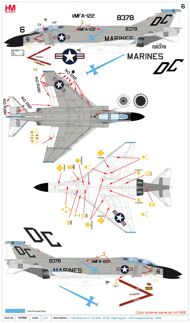 1/72 F4B Phantom II 158378 VMFA122 DA Nang Air Base 1968 (with 3 x SUU23 Gun Pods)_15