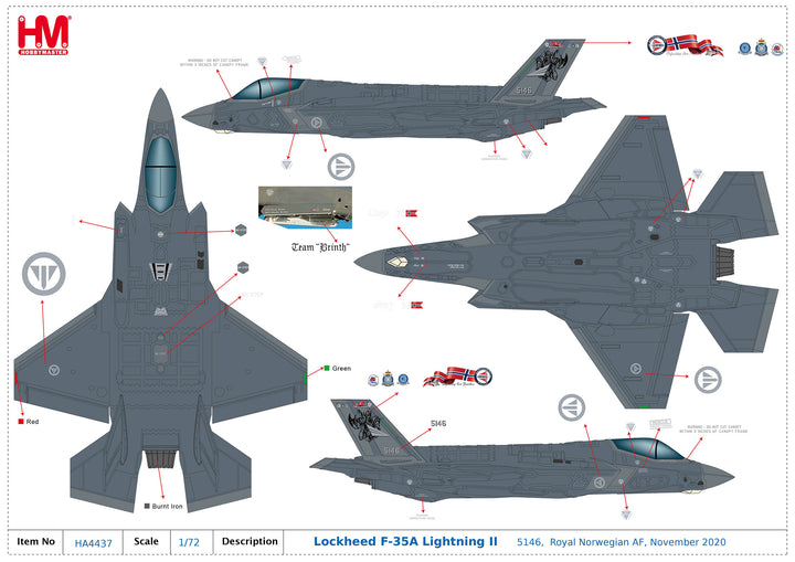 1/72 Lockheed F-35A Lightning II 5146 Royal Norwegian AF November 2020_1