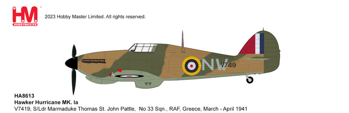 1/48 Hawker Hurricane MK. Ia V7419 S/Ldr Marmaduke Thomas St. John #33 Sqn.RAF Greece Mar-Apr 1941_1