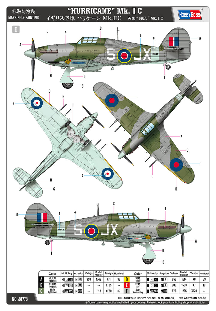 1/48 Hawker Hurricane Mk.II C Plastic Model Kit_4