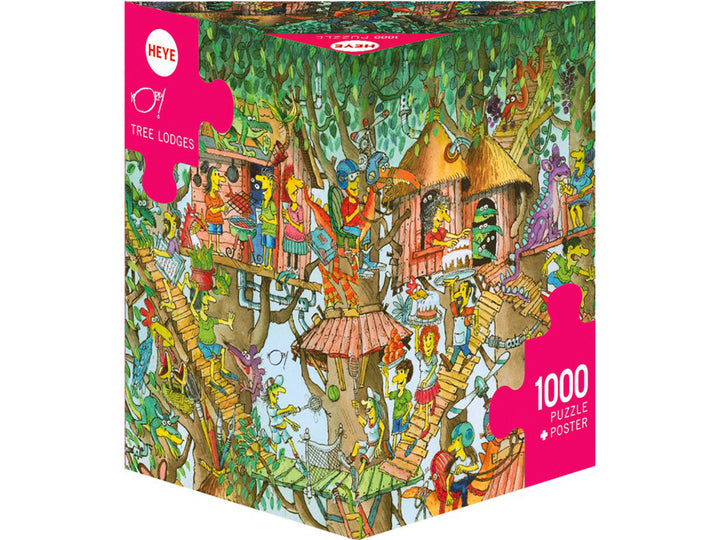 1000pc Korky Paul Tree Lodges Puzzle_1