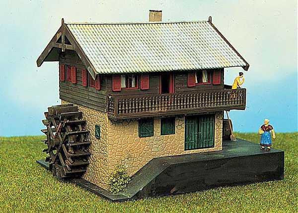 HO House With Watermill Kit