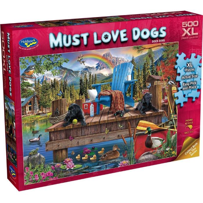 500pc XL Must Love Dogs Dock Jigsaw Puzzle