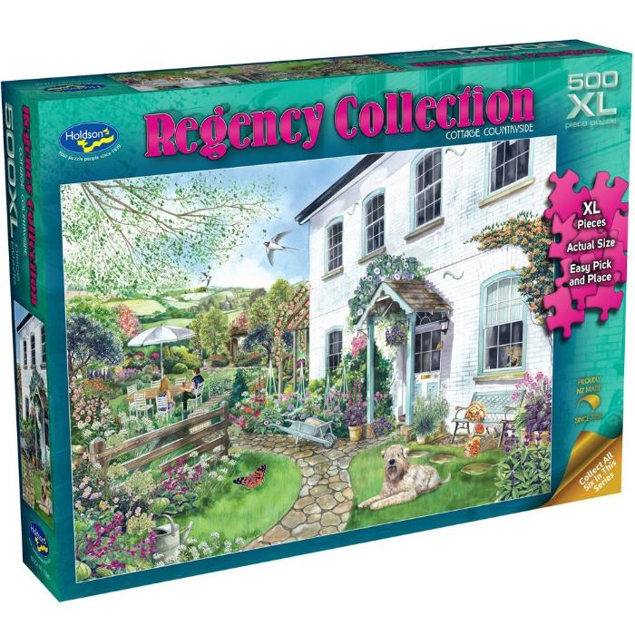 500pc XL Regency Cottage Countryside Jigsaw Puzzle