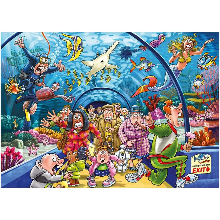 1000pc Wasgij Original 43 Aquarium Antics! Puzzle_2