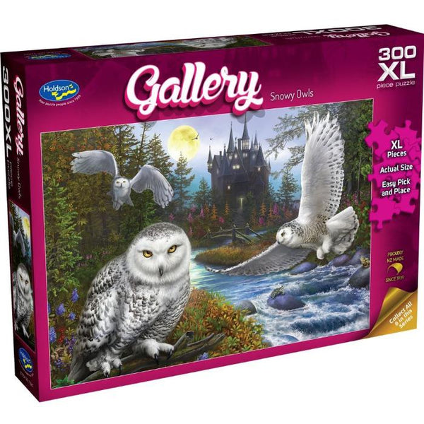 300pc XL Gallery 10 Snowy Owls Jigsaw Puzzle