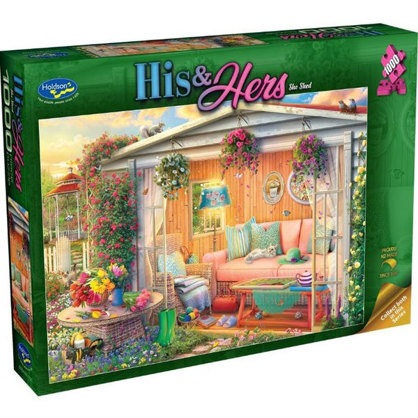 1000pc His & Hers She Shed Puzzle