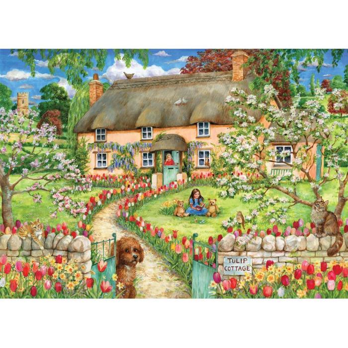 500pc XL Cottage Cuties Tulip Puzzle