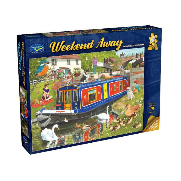 1000pc Weekend Away Narrow boat Jigsaw Puzzle