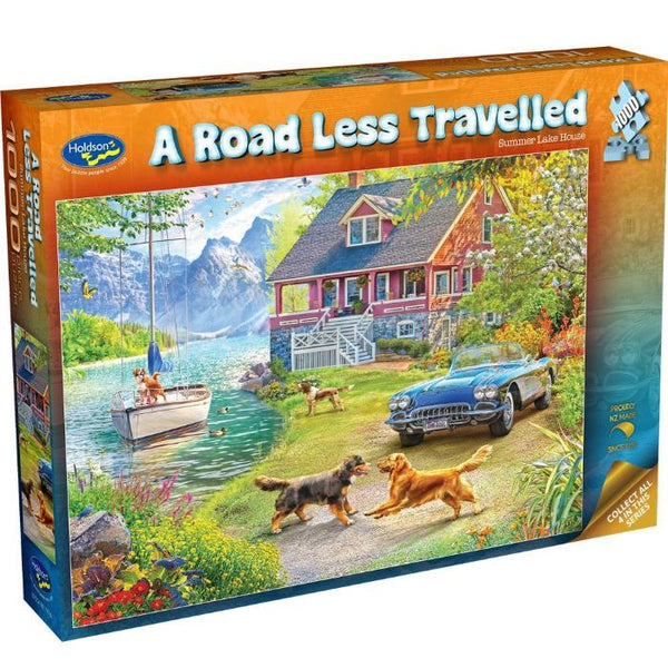 1000pc Road Less Travelled Lake House Jigsaw Puzzle