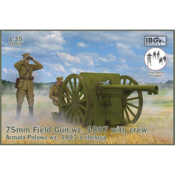 35059 1/35 75mm Field Gun wz. 1897 with Polish Artillerymen figures Plastic Model Kit