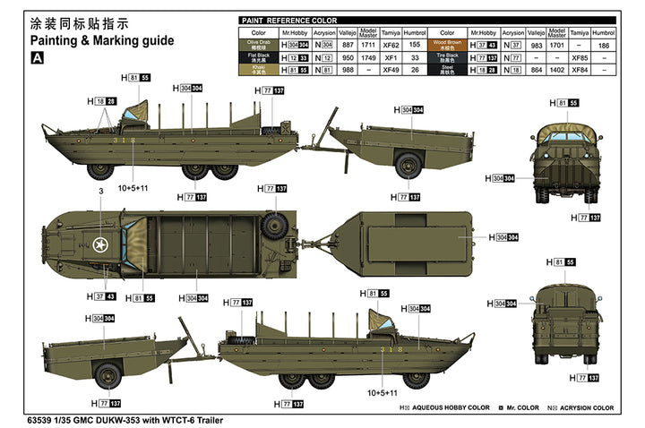 1/35 GMC DUKW-353 with WTCT-6 Trailer Plastic Model Kit_4