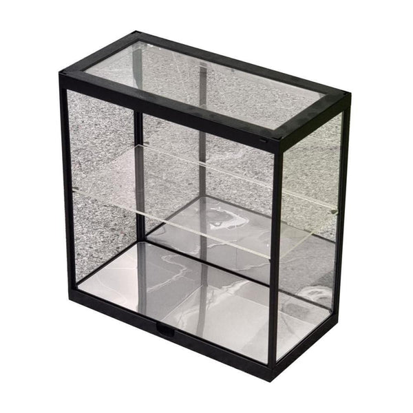 Black LED Display Case Mirrored Back with 1 Shelf (W) 28.8 x (D) 18.8 x (H) 42.18