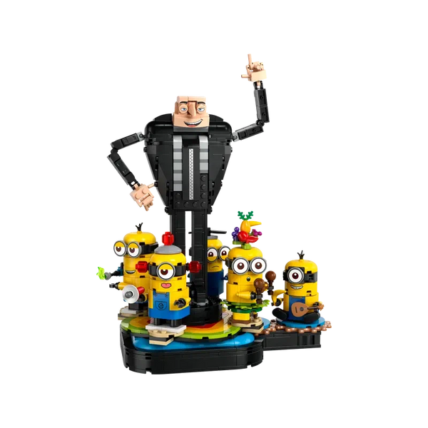 Brick-Built Gru and Minions