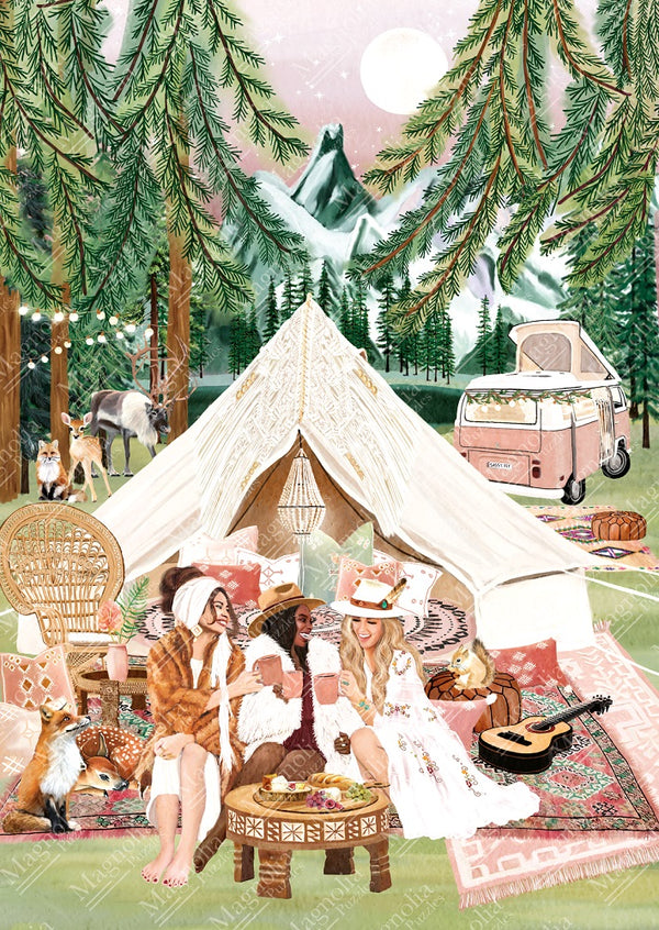 1000pc Camping Sarah Reyes Special Edition Jigsaw Puzzle_1