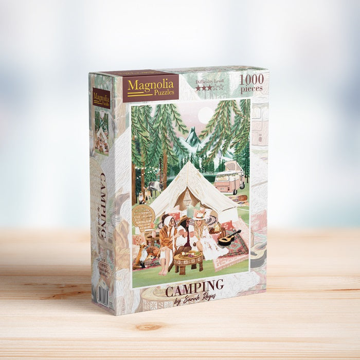 1000pc Camping Sarah Reyes Special Edition Jigsaw Puzzle_2