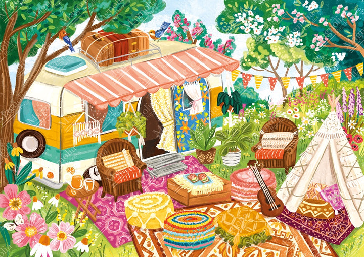 1000pc Boho Camper Olivia Gibbs Special Edition Jigsaw Puzzle_1