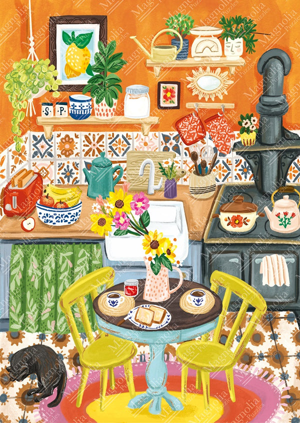 1000pc Orange Kitchen Olivia Gibbs Special Edition Jigsaw Puzzle_1