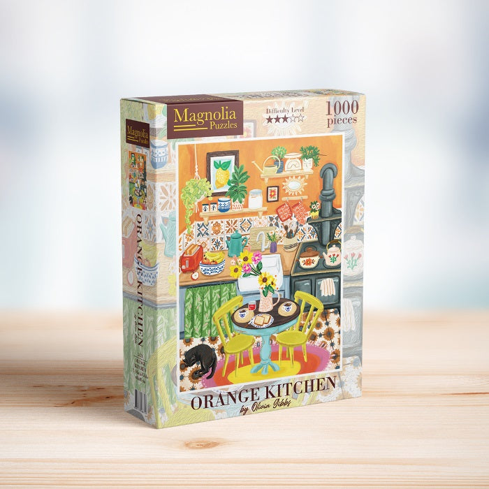 1000pc Orange Kitchen Olivia Gibbs Special Edition Jigsaw Puzzle_2