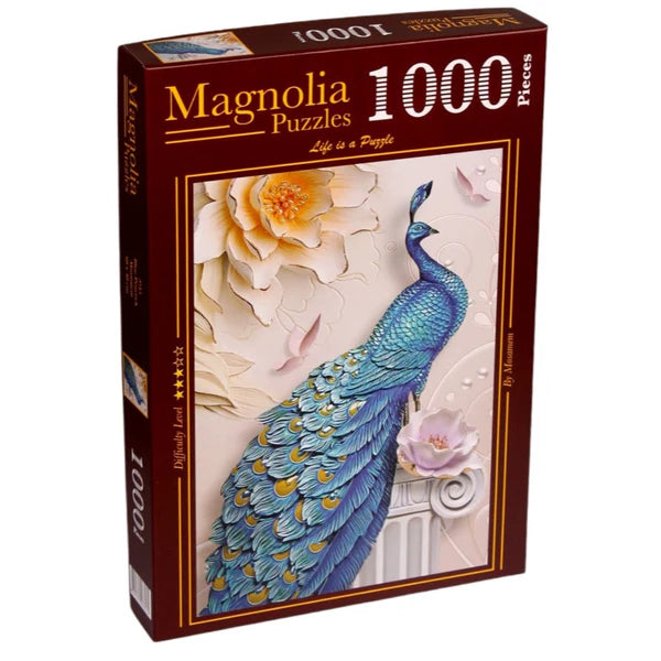 1000pc Blue Peacock Jigsaw Puzzle