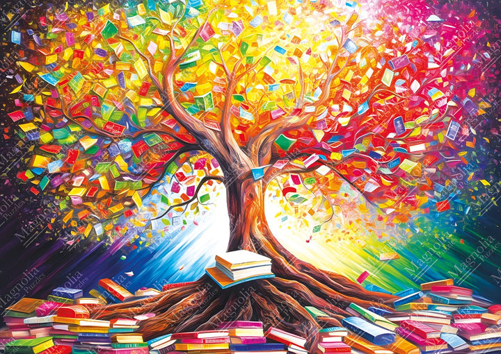 1000pc Tree of Books Elif Hurdogan Special Edition Jigsaw Puzzle_1