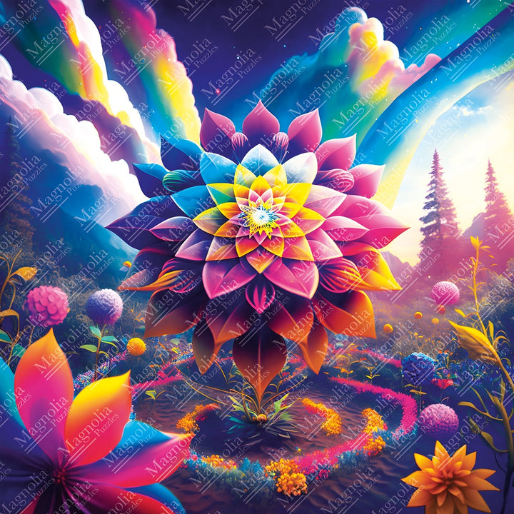 1000pc Sacred Geometry Flower Elif Hurdogan Special Edition Jigsaw Puzzle_1