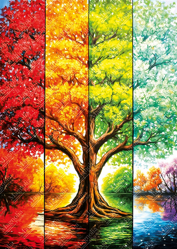 1000pc Tree in Autumn Elif Hurdogan Special Edition Jigsaw Puzzle_1