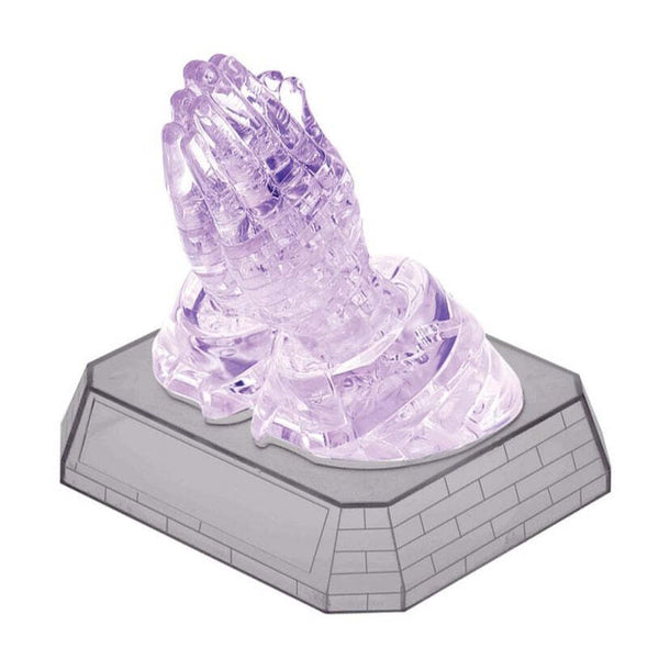 3D Crystal Puzzle: Praying Hands Clear