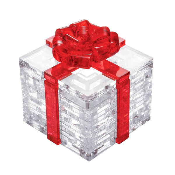 3D Red Ribbon Gift Crystal Puzzle