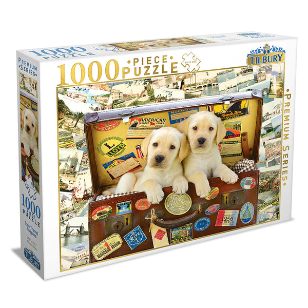 1000pc Two Travel Puppies Puzzle