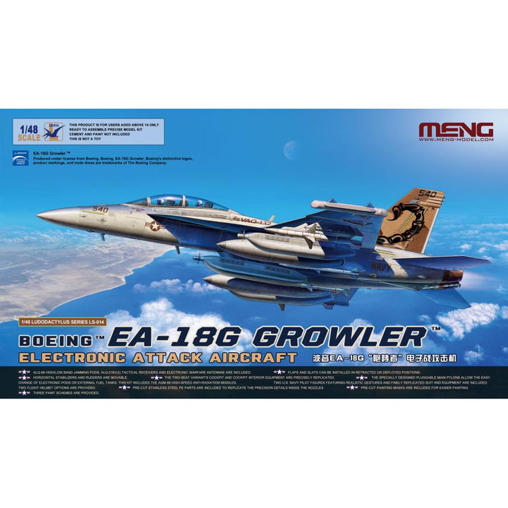 1/48 Boeing EA-18G Growler Electronic Attack Aircraft Plastic Model Kit_18