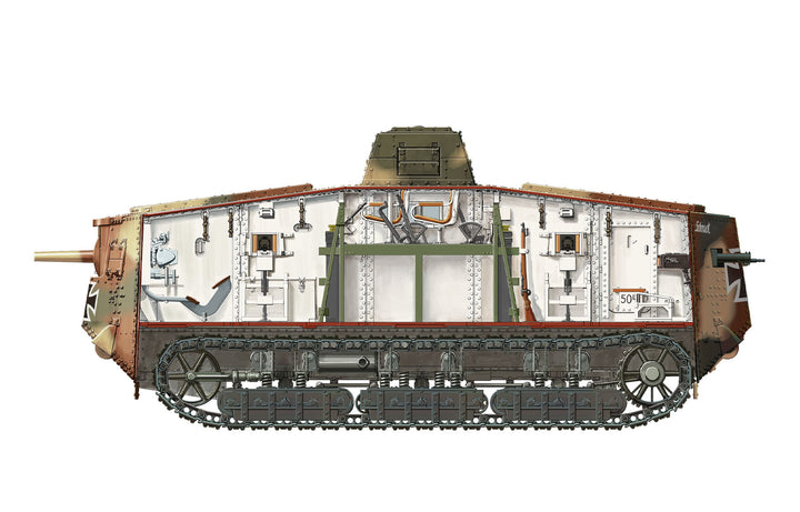 1/35 German A7V Tank (Krupp) Plastic Model Kit_8