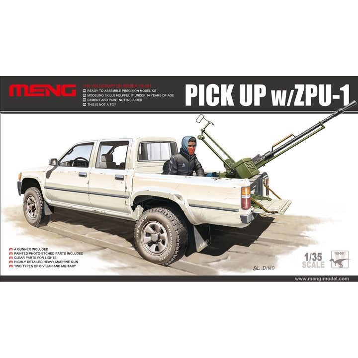 1/35 Pickup with ZPU-1 Plastic Model Kit_10