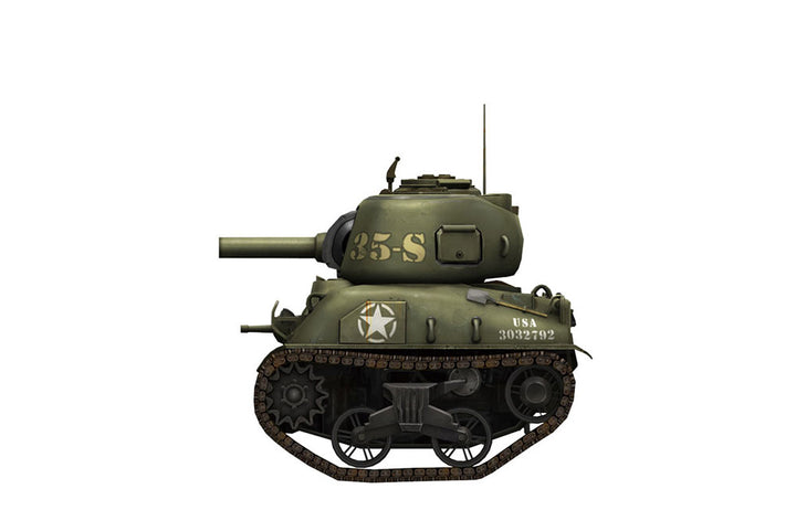 U.S. Medium Tank M4A1 Sherman (Cartoon Model) Plastic Model Kit_4