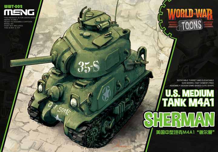 U.S. Medium Tank M4A1 Sherman (Cartoon Model) Plastic Model Kit_6