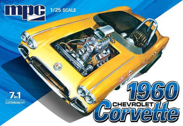 1/25 1960 Chevy Corvette 7-in-1 Plastic Model Kit