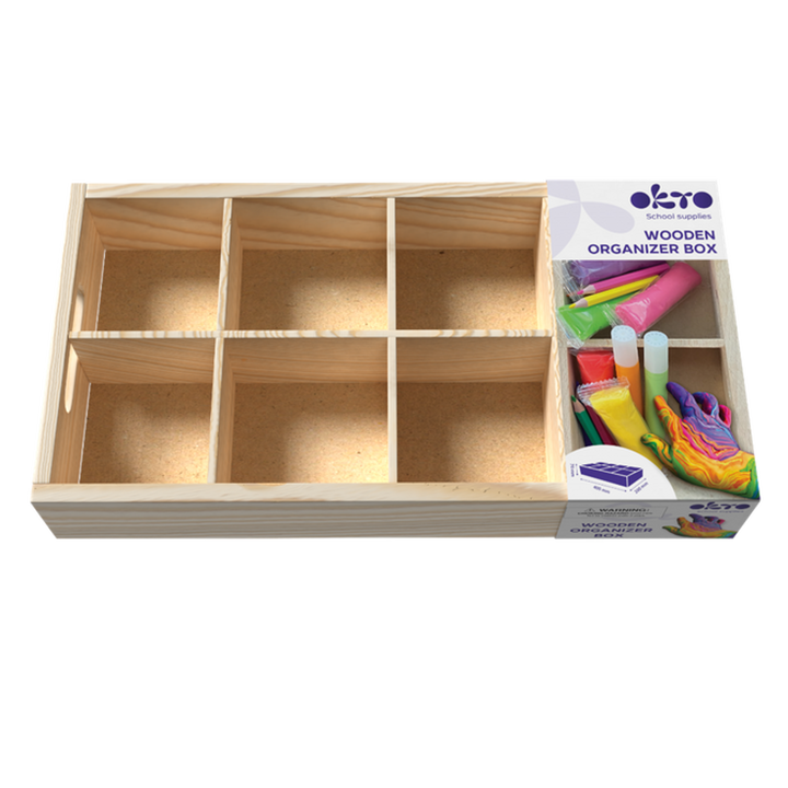 Wooden Organizer Box - 8 Cells