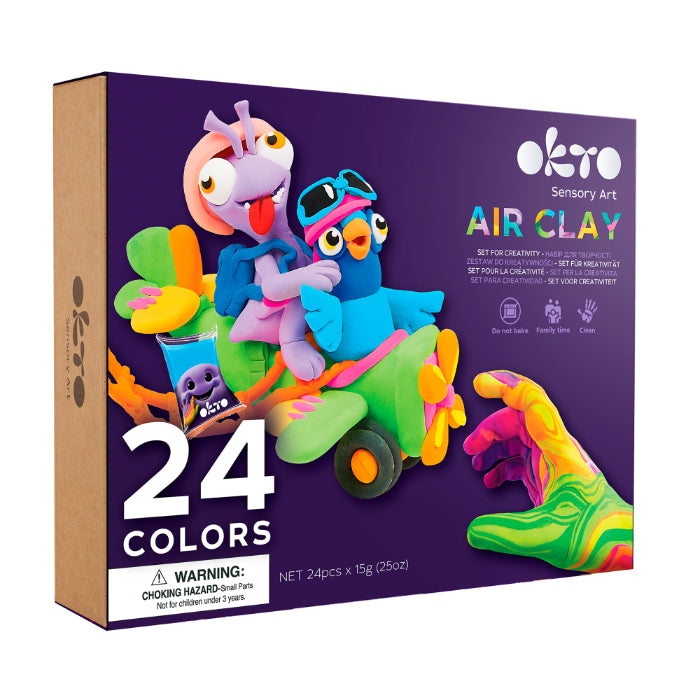 Sensory Art: 24 Colors Air Clay Creativity Set