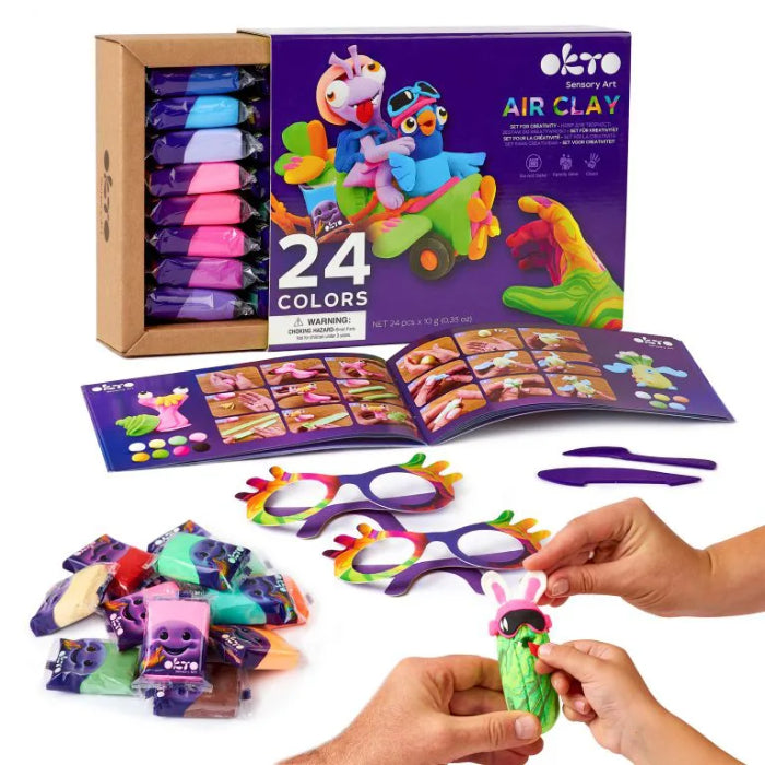 Sensory Art: 24 Colors Air Clay Creativity Set