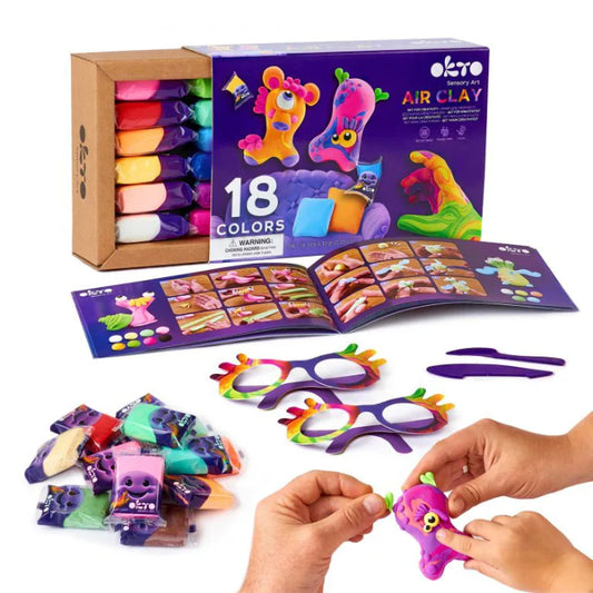 Sensory Art: 18 Colors Air Clay Creativity Set