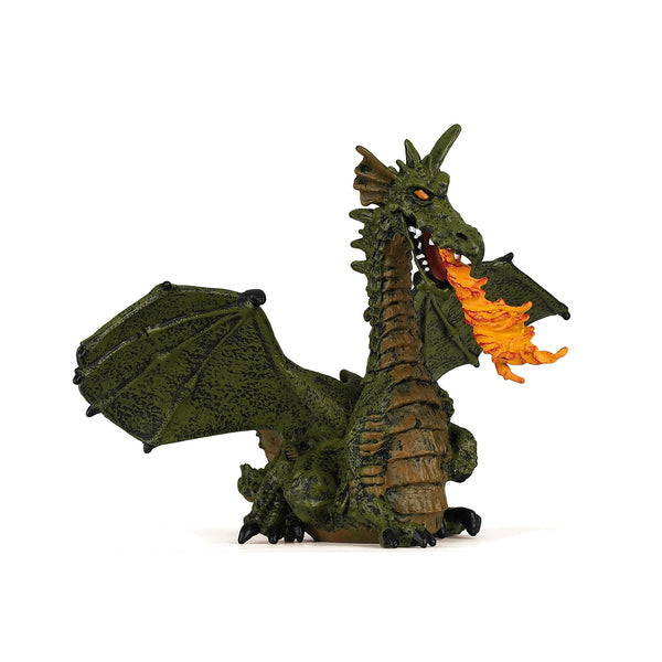 Green Winged Dragon with Flame Figurine_1