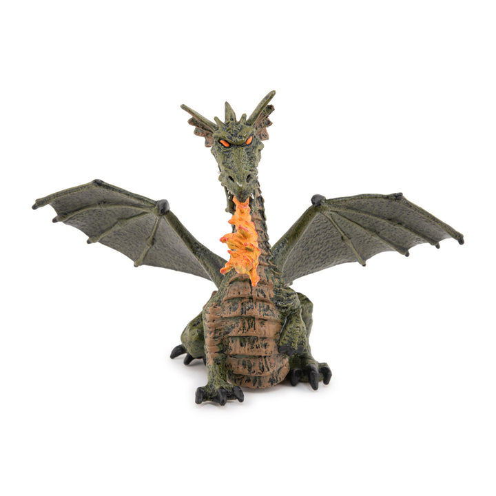 Green Winged Dragon with Flame Figurine_2