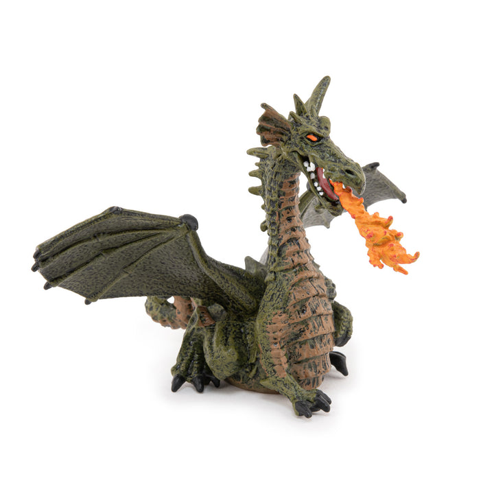 Green Winged Dragon with Flame Figurine_3