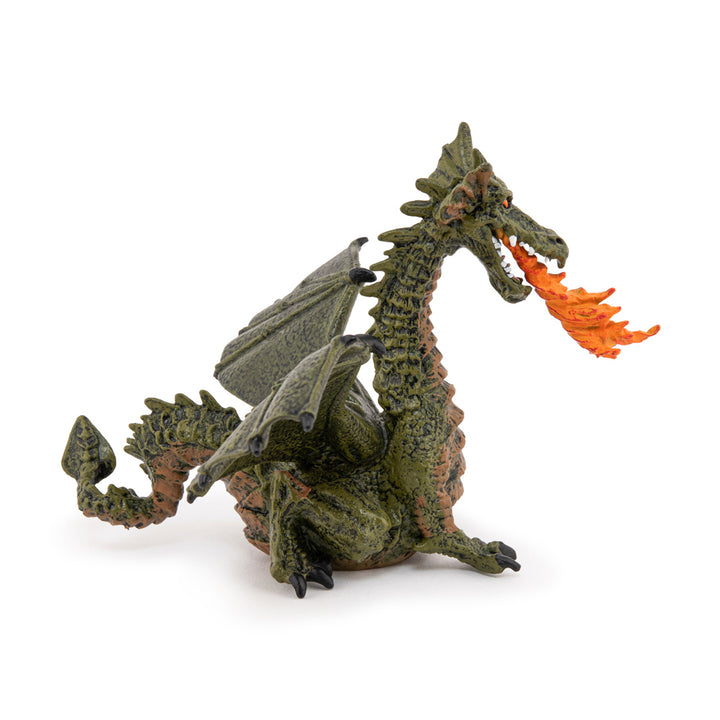 Green Winged Dragon with Flame Figurine_4